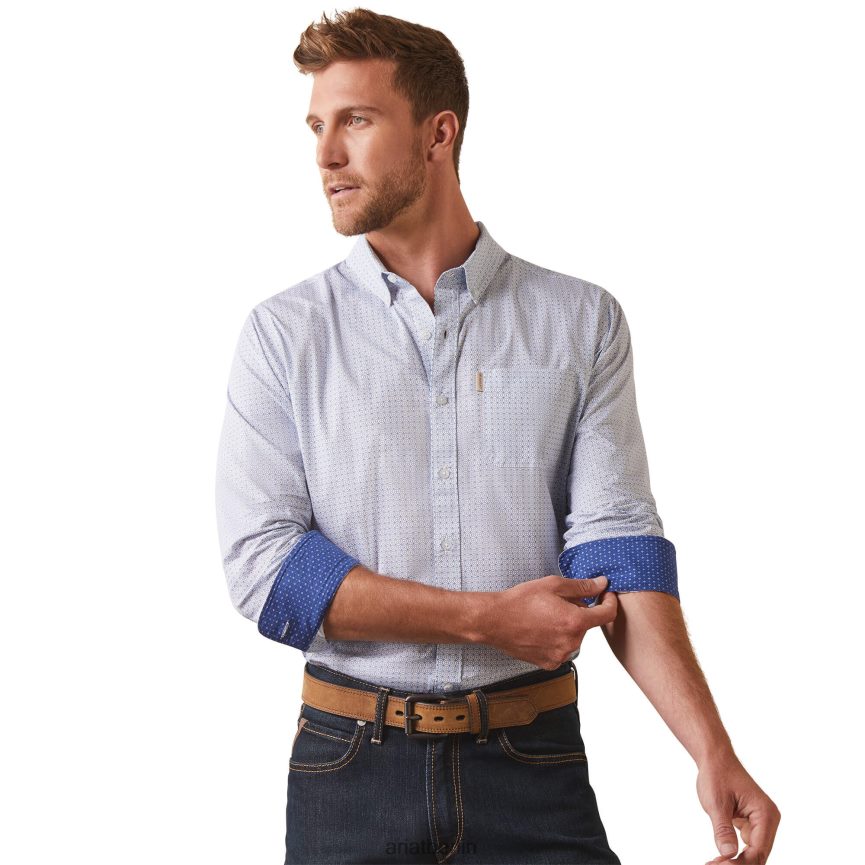 Ariat Medaillon-Stretch-Hemd mit moderner Passform Männer P4JJPR967 Weiß Spitzen