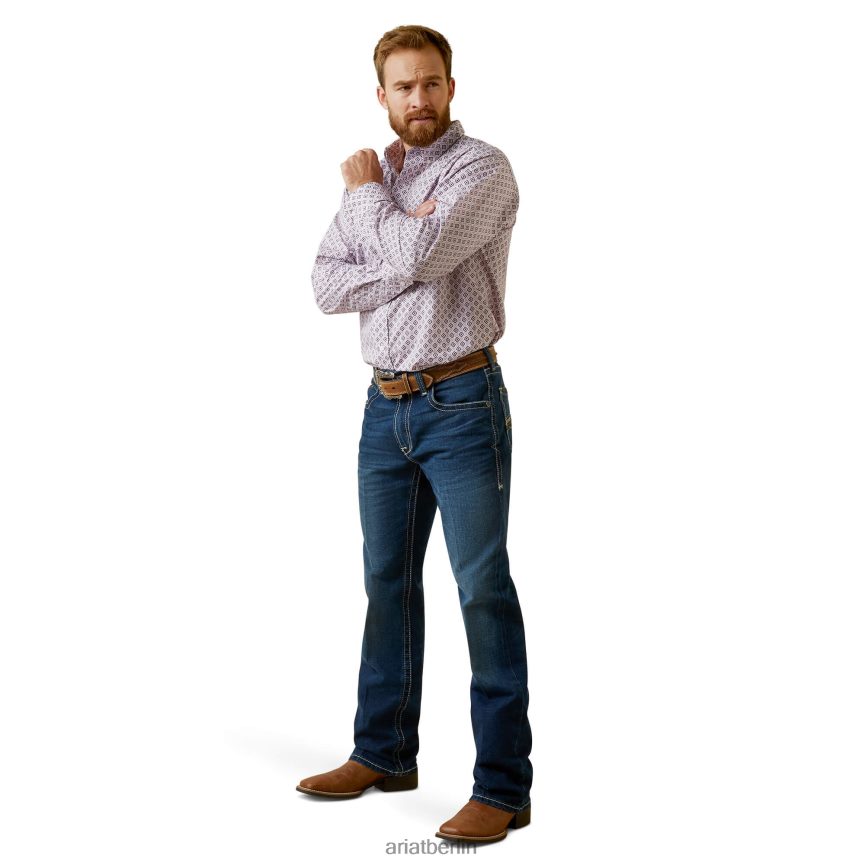 Ariat Merrick-Hemd Männer P4JJPR1370 lila Spitzen