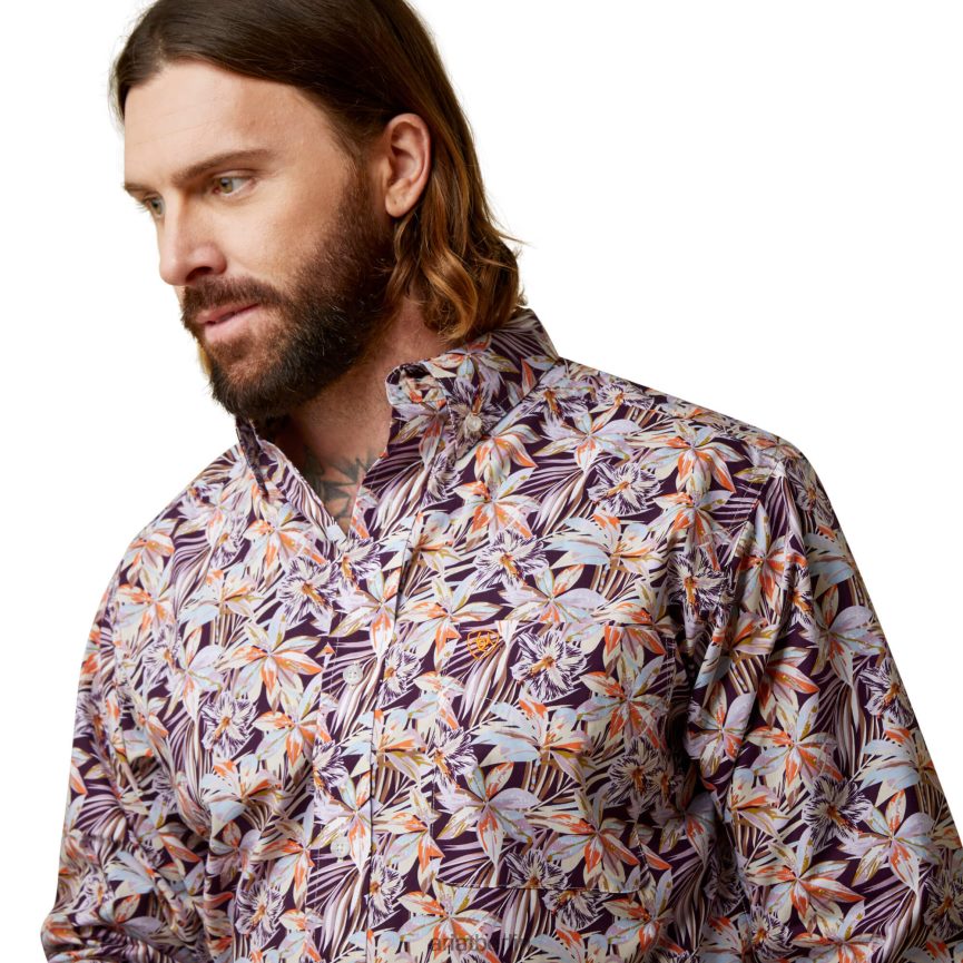Ariat Monte-Hemd Männer P4JJPR1375 lila Spitzen