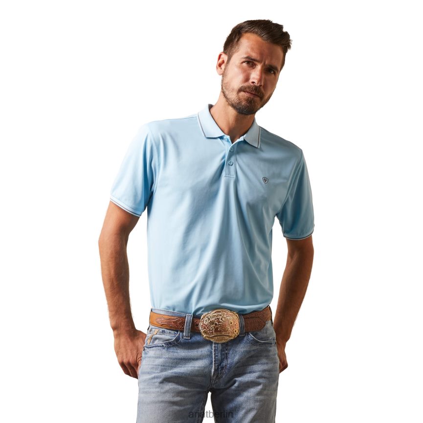 Ariat Poloshirt mit Logo Männer P4JJPR828 Himmelblau Spitzen