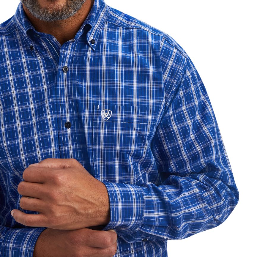 Ariat Pro Series Boone-Hemd mit klassischer Passform Männer P4JJPR1239 klassisches Blau Spitzen