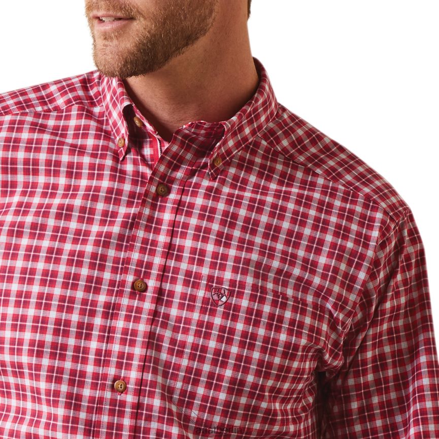 Ariat Pro Series Indiana-Hemd Männer P4JJPR1168 rosarot Spitzen