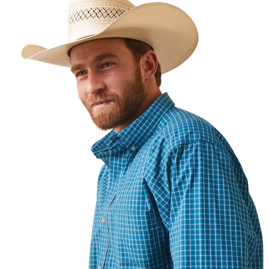 Ariat Pro Series Kyzer-Hemd Männer P4JJPR1105 Lyons blau Spitzen