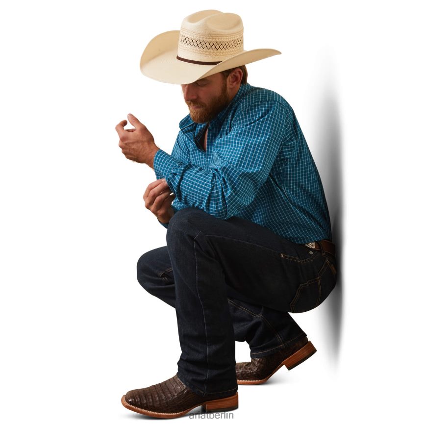 Ariat Pro Series Kyzer-Hemd Männer P4JJPR1105 Lyons blau Spitzen