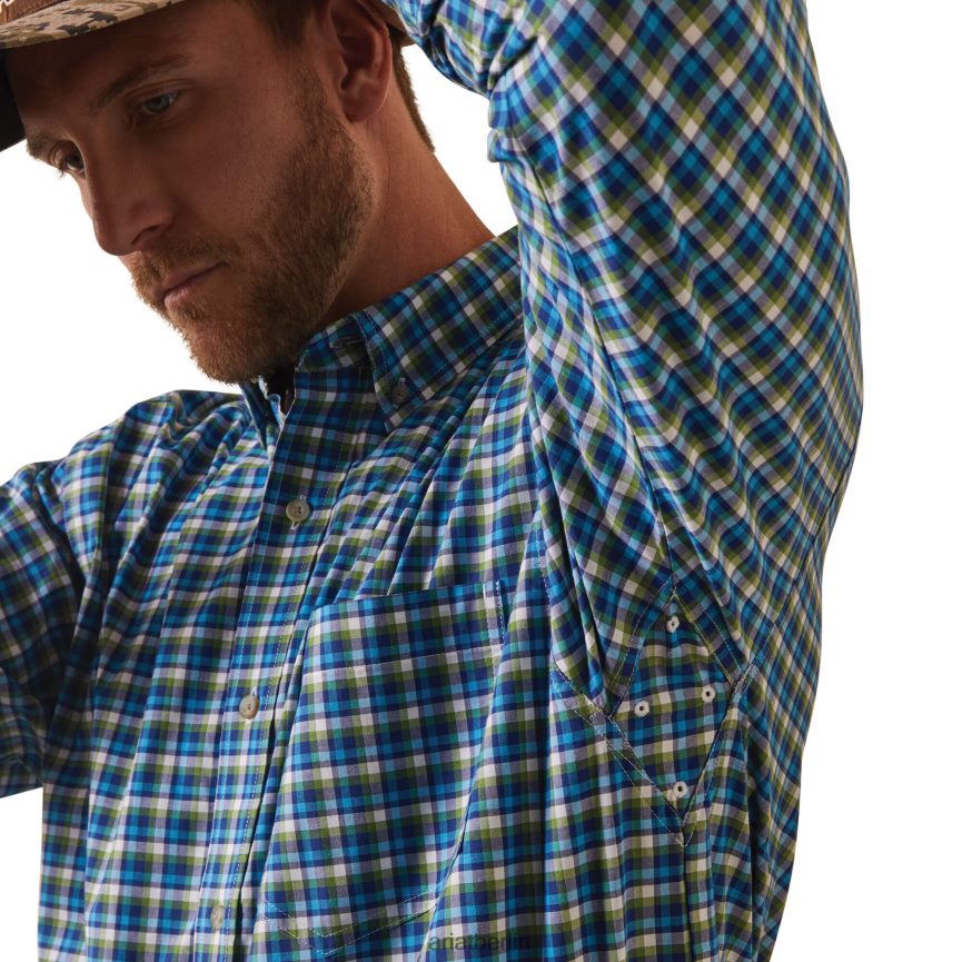 Ariat Pro Series Lincoln-Hemd mit klassischer Passform Männer P4JJPR1148 Blau Spitzen