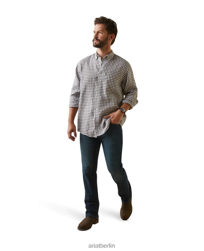 Ariat Sonoma-Shirt Männer P4JJPR1365 Banyan-Rindenkontrolle Spitzen