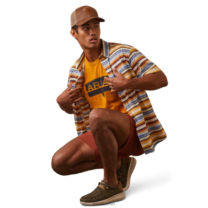 Ariat Sunset Serape Stretch-Hemd mit moderner Passform Männer P4JJPR1353 goldene Serape Spitzen