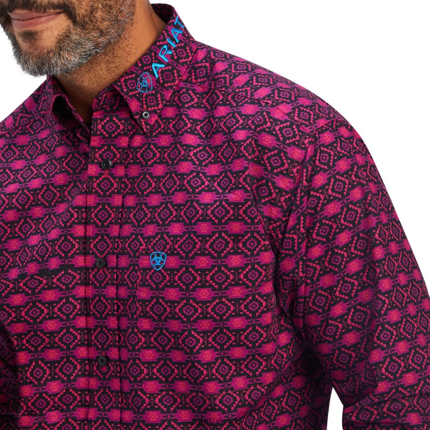 Ariat Team Markus Classic-Fit-Shirt Männer P4JJPR1288 Magenta-Lila Spitzen
