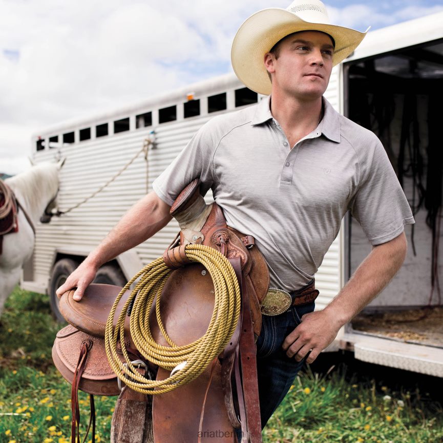 Ariat Tek-Polo Männer P4JJPR577 Silberstreif Spitzen