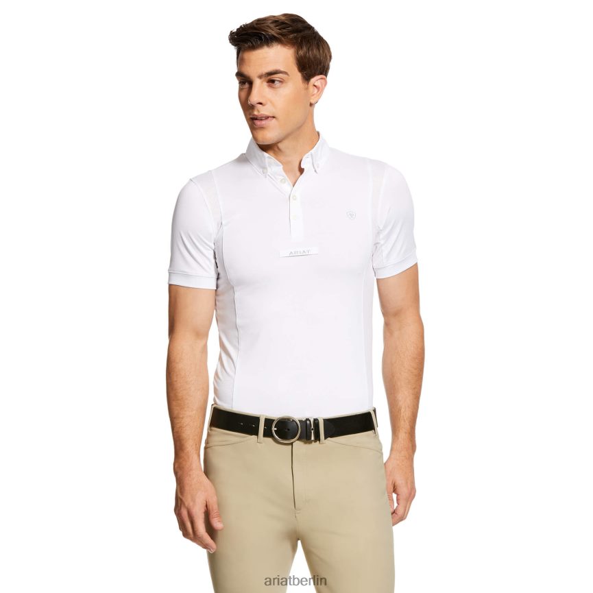 Ariat Tek-Turniershirt Männer P4JJPR1664 Weiß Spitzen