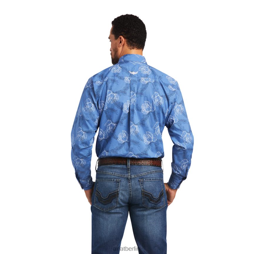 Ariat Unerbittliches Stretch-Hemd mit klassischer Passform Männer P4JJPR1343 holländisches Blau Spitzen