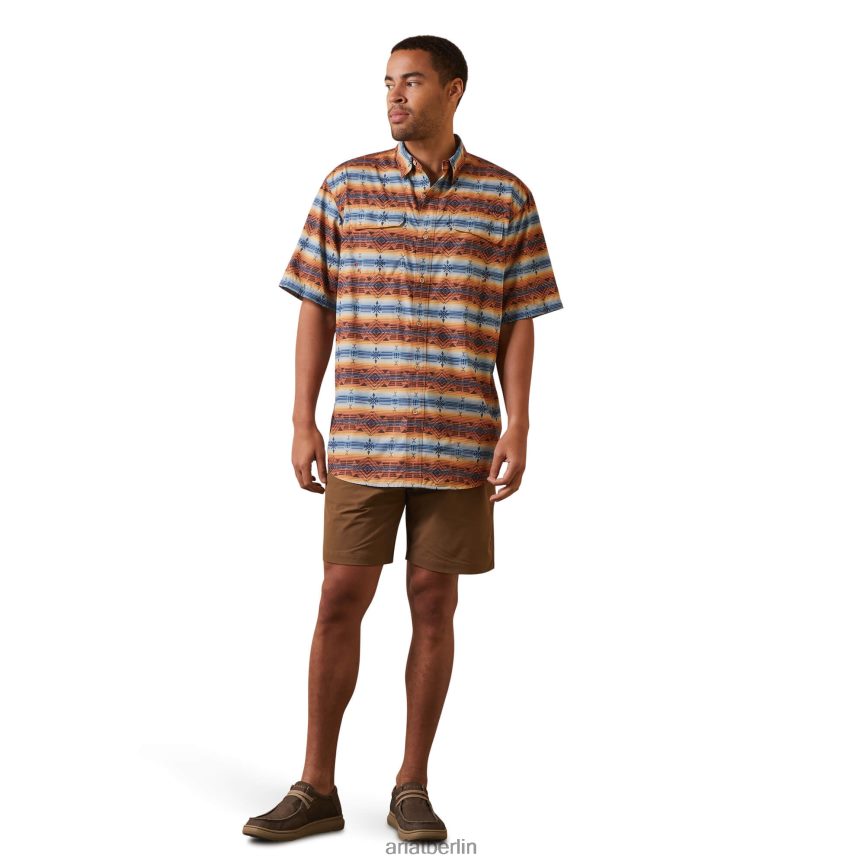 Ariat Venttek Outbound-Hemd mit klassischer Passform Männer P4JJPR1190 Oxford Tan Südwesten Spitzen