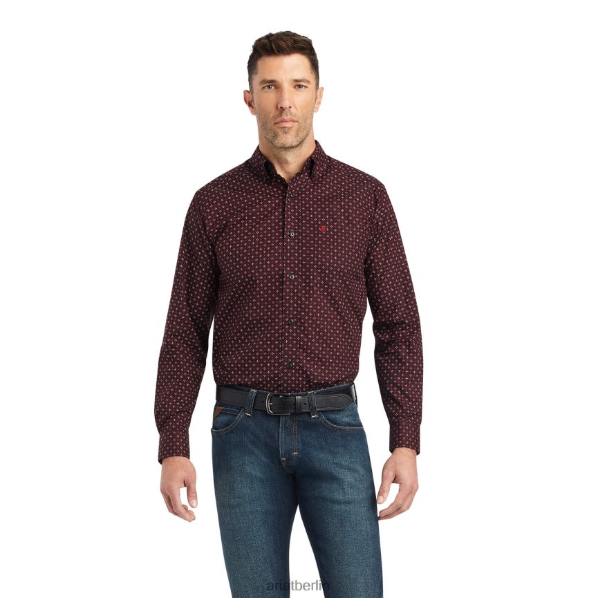 Ariat Wesson tailliertes Hemd Männer P4JJPR1015 Rio-Rot Spitzen