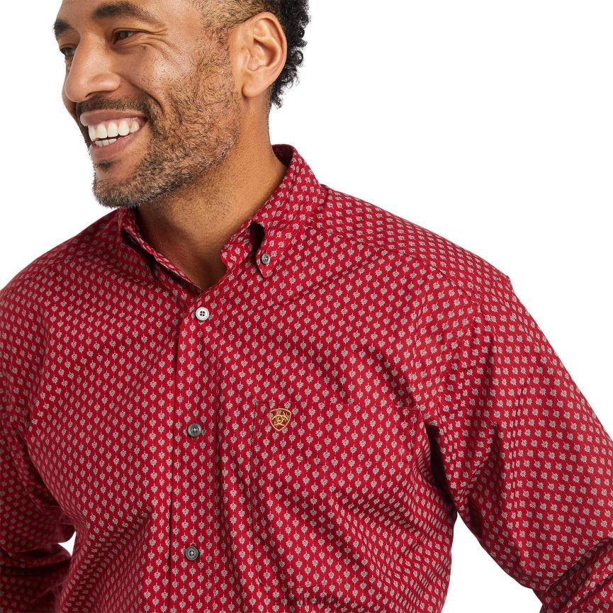 Ariat Wilcott-Hemd mit klassischer Passform Männer P4JJPR1030 Rio-Rot Spitzen