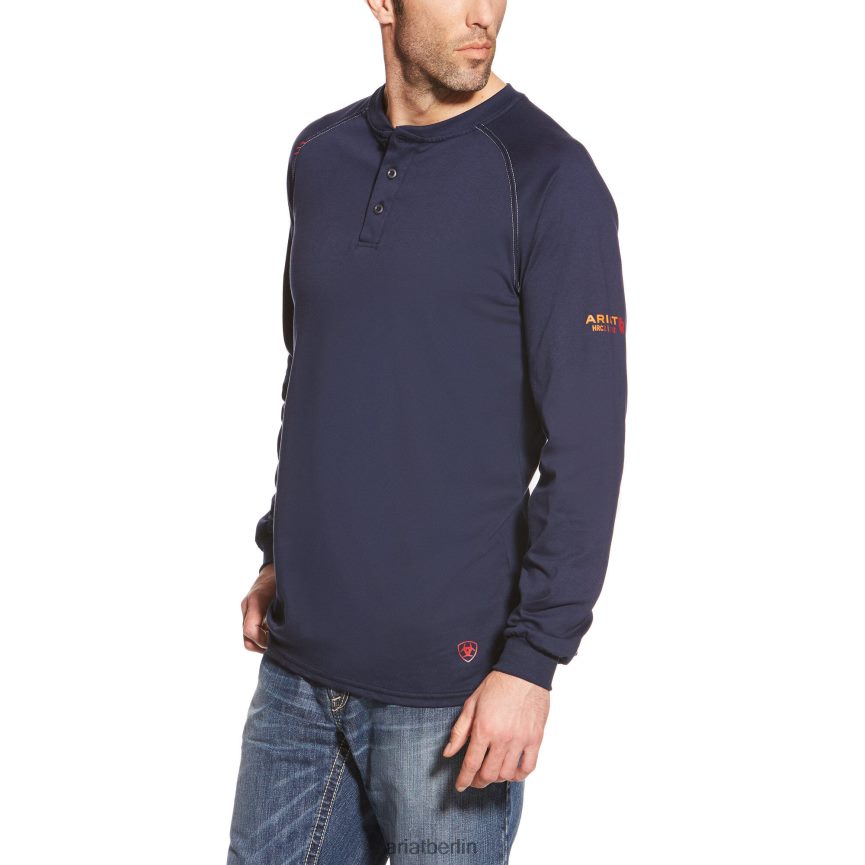 Ariat fr Henley-Top Männer P4JJPR855 Marine Spitzen