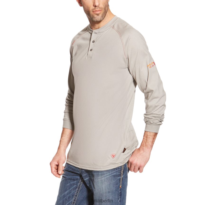 Ariat fr Henley-Top Männer P4JJPR884 Silber Fuchs Spitzen