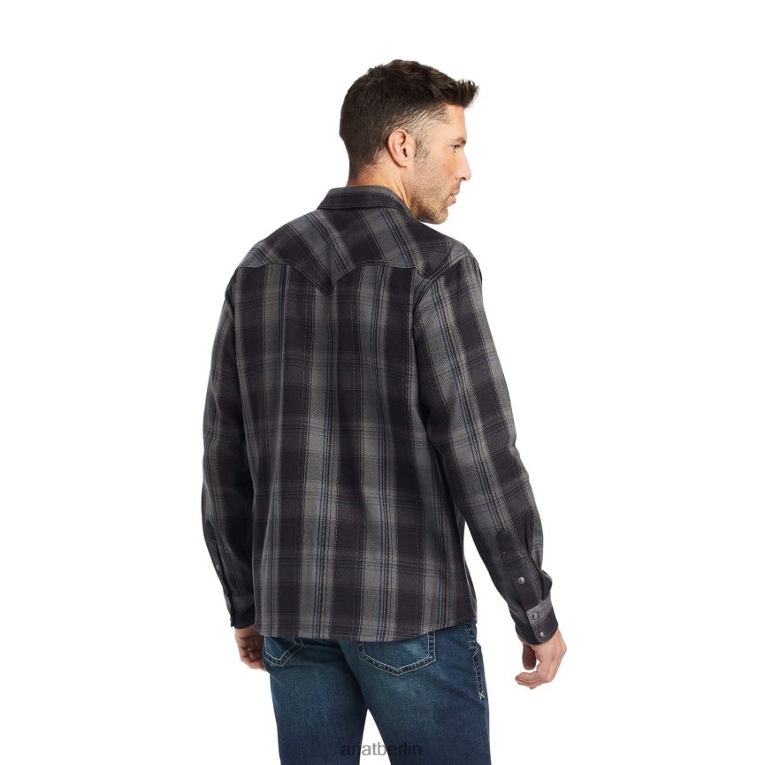 Ariat herrold retro fit hemd Männer P4JJPR1063 Schwarz Spitzen