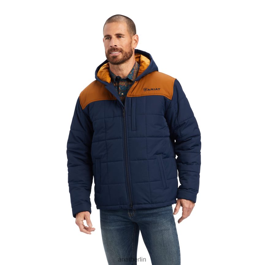 Ariat Crius isolierte Jacke mit Kapuze Männer P4JJPR1598 Marine Spitzen