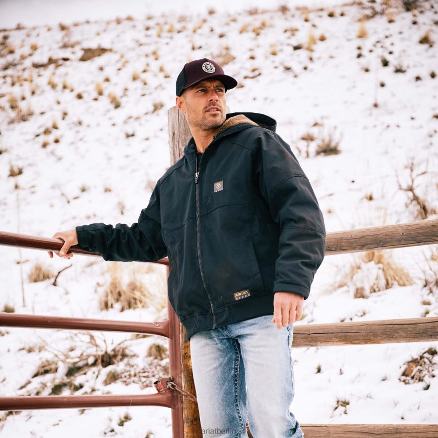 Ariat Rebar-Duracanvas-Jacke Männer P4JJPR1572 Schwarz Spitzen