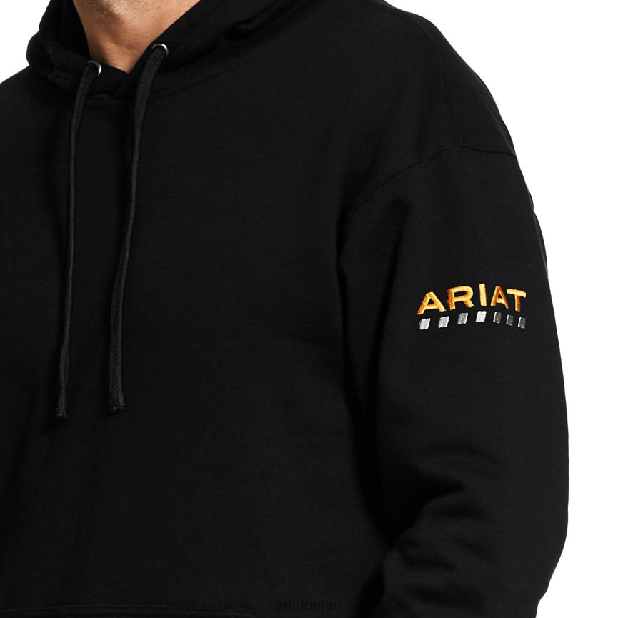 Ariat Bewehrungsarbeiter-Kapuzenpullover Männer P4JJPR1432 Schwarz Spitzen