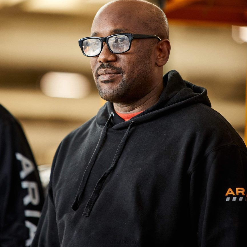 Ariat Bewehrungsarbeiter-Kapuzenpullover Männer P4JJPR1432 Schwarz Spitzen