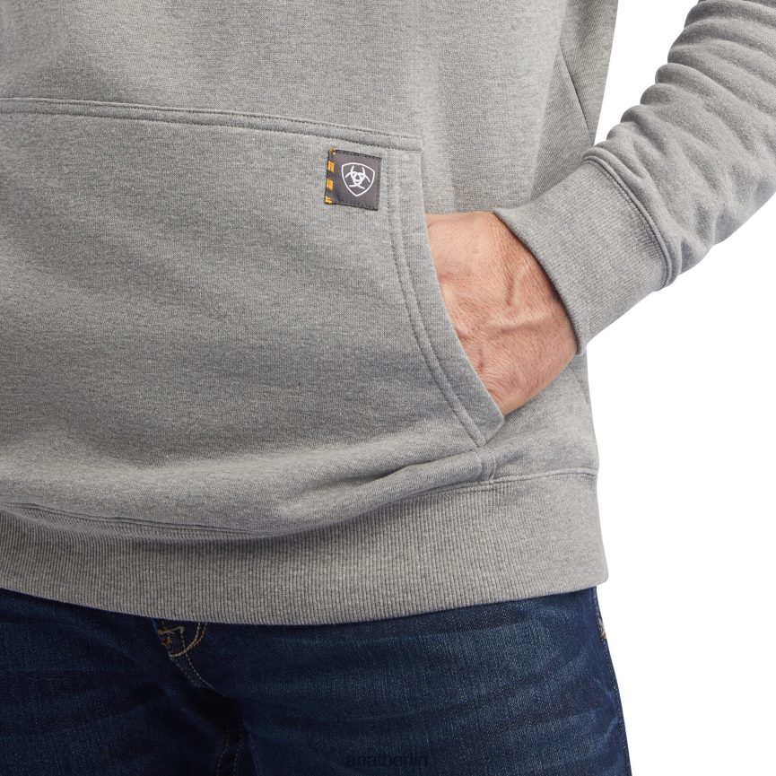 Ariat Bewehrungsarbeiter-Kapuzenpullover Männer P4JJPR1483 grau meliert Spitzen