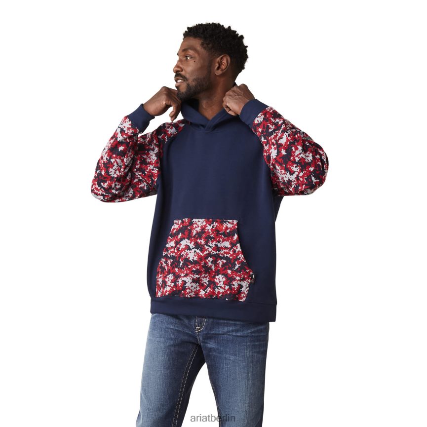 Ariat FR Durastretch Patriot Kapuzenpullover Männer P4JJPR1474 Legierungspatriot Spitzen