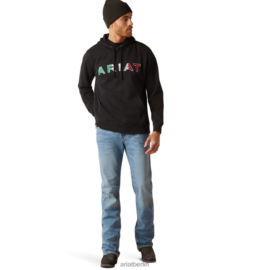Ariat Mexiko Kapuzenpullover Männer P4JJPR1406 Schwarz Spitzen