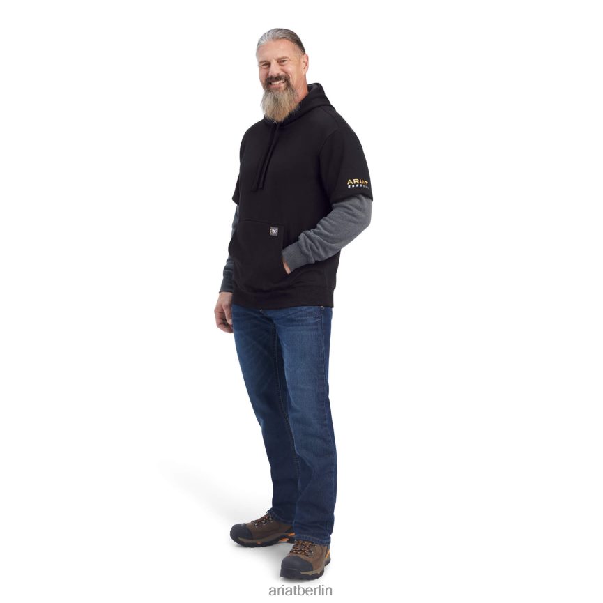 Ariat Rebar Workman Dually Kapuzenpullover Männer P4JJPR1498 anthrazit/schwarz Spitzen