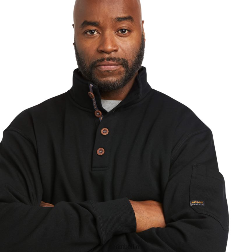 Ariat Rebar-Overtime-Fleecepullover Männer P4JJPR1430 Schwarz Spitzen