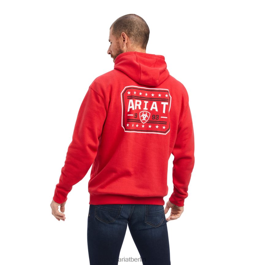 Ariat 93 Liberty-Sweatshirt Männer P4JJPR1431 Tangorot Spitzen