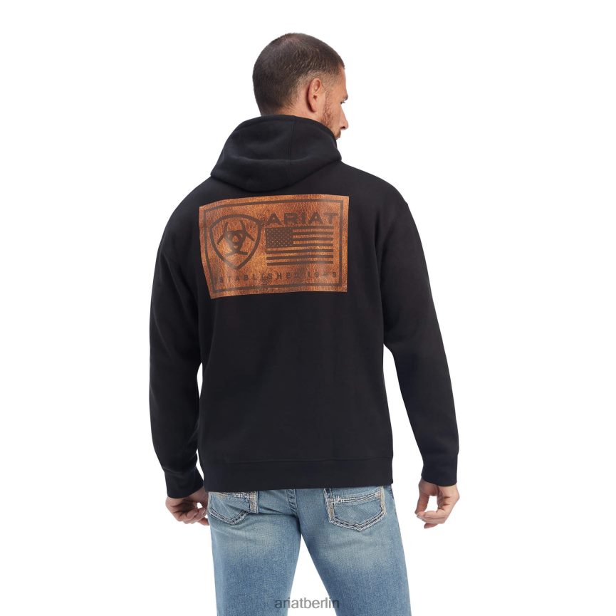 Ariat Est Block-Sweatshirt Männer P4JJPR1458 Schwarz Spitzen