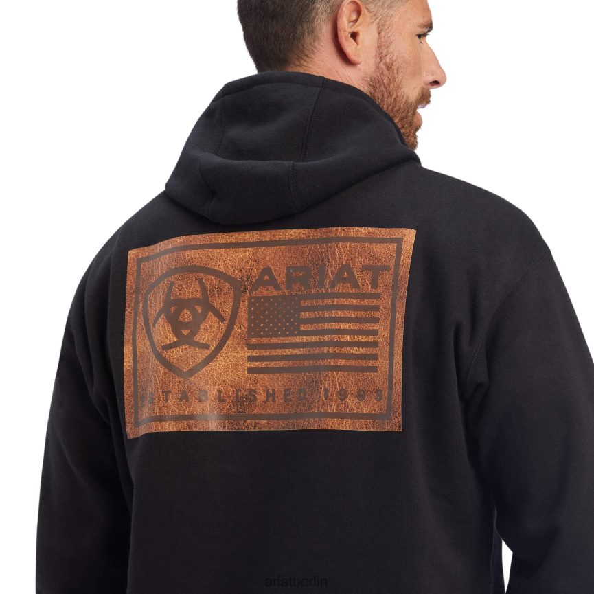 Ariat Est Block-Sweatshirt Männer P4JJPR1458 Schwarz Spitzen