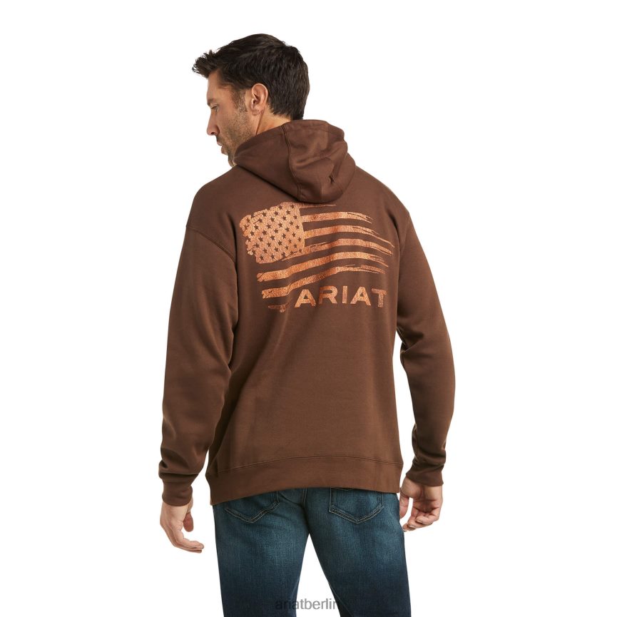 Ariat Patriot 2.0-Sweatshirt Männer P4JJPR1403 Hellbraun/Dunkelbraun Spitzen