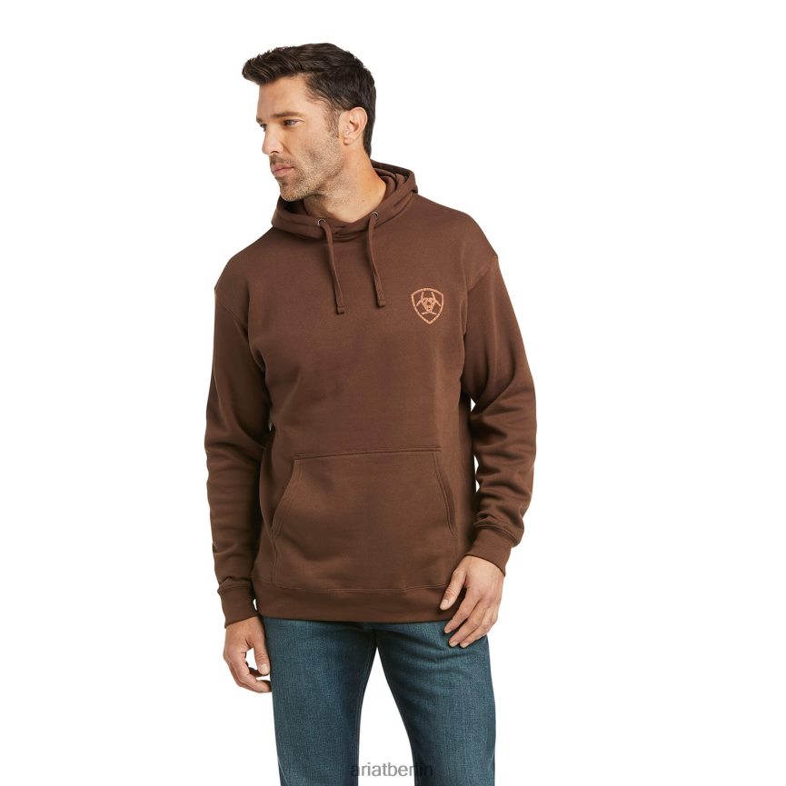 Ariat Patriot 2.0-Sweatshirt Männer P4JJPR1403 Hellbraun/Dunkelbraun Spitzen