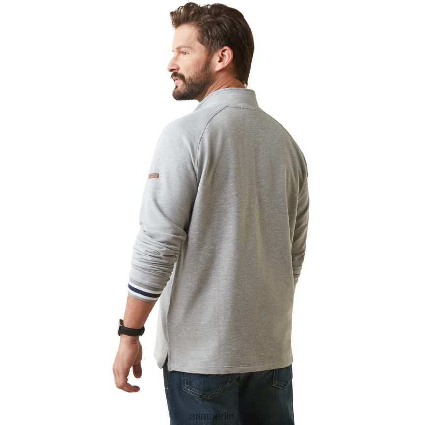 Ariat Portola-Sweatshirt mit 1/2-Reißverschluss Männer P4JJPR1504 grau meliert Spitzen