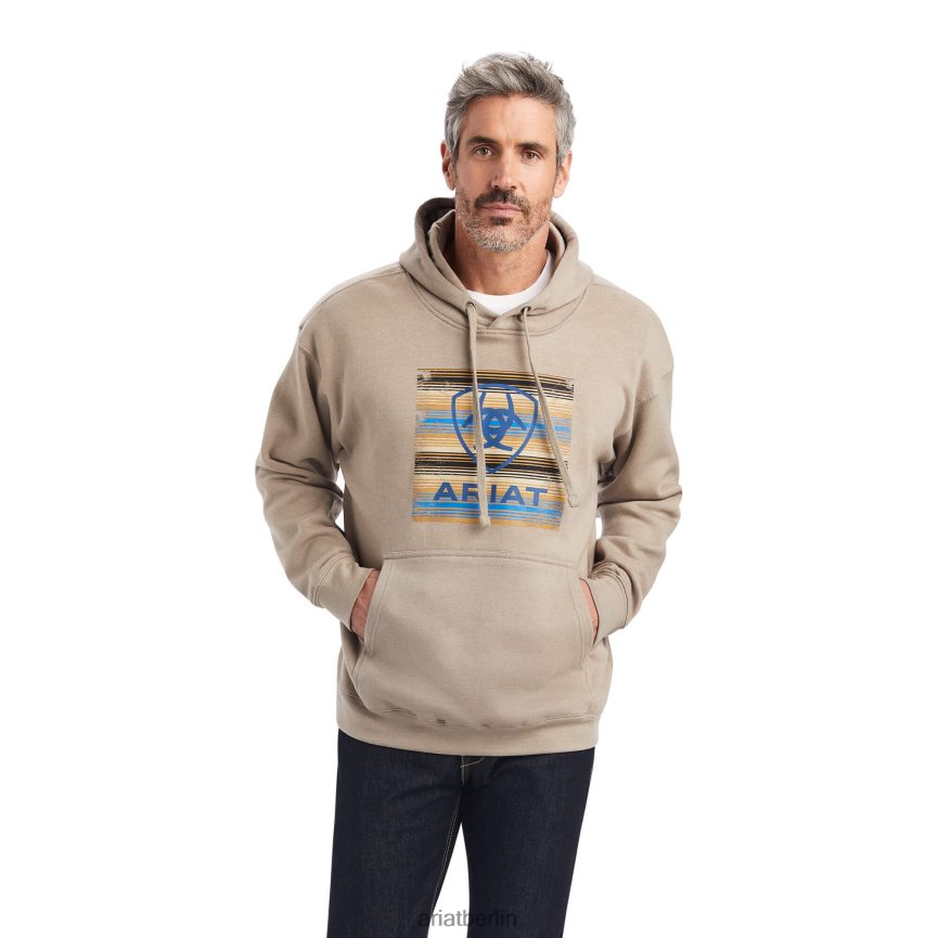Ariat Serape-Block-Sweatshirt Männer P4JJPR1441 Gestromtes Heidekraut Spitzen