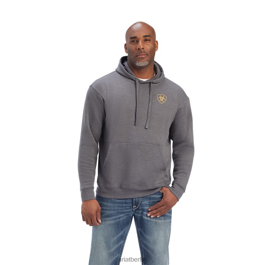 Ariat Sweatshirt mit Tarnflagge Männer P4JJPR1411 Kohleheide Spitzen