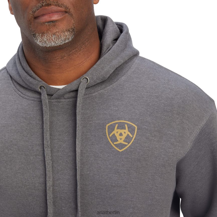 Ariat Sweatshirt mit Tarnflagge Männer P4JJPR1411 Kohleheide Spitzen