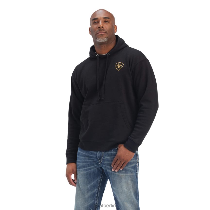 Ariat Sweatshirt mit Tarnflagge Männer P4JJPR1443 Schwarz Spitzen