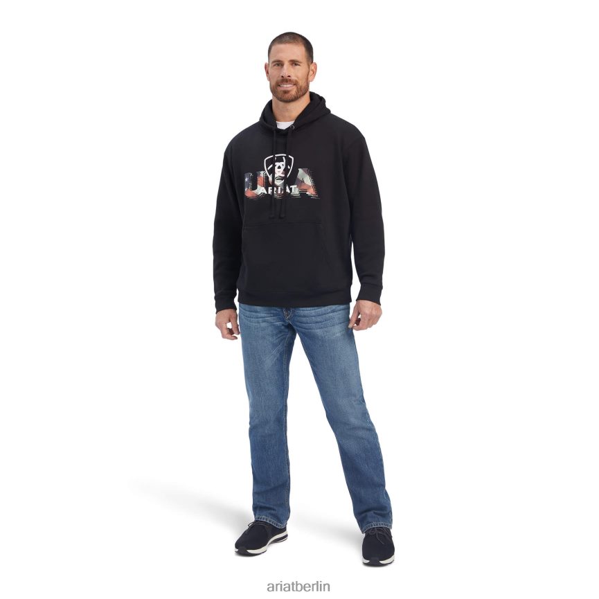 Ariat USA stolzes Sweatshirt Männer P4JJPR1446 Schwarz Spitzen