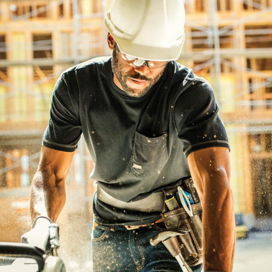 Ariat Bewehrungsarbeiter-T-Shirt Männer P4JJPR618 Schwarz Spitzen