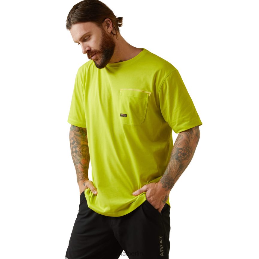 Ariat Bewehrungsarbeiter-T-Shirt Männer P4JJPR659 Schwefelquellen Spitzen