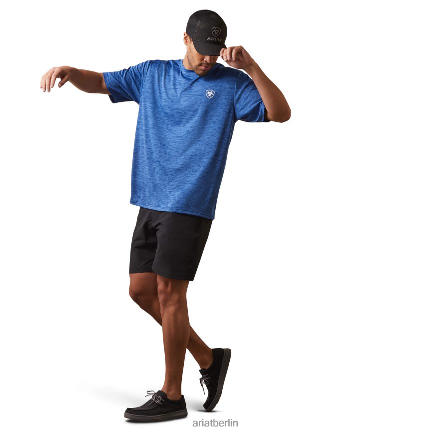 Ariat Ladegerät stolzes Schild-T-Shirt Männer P4JJPR893 Monacoblau Spitzen