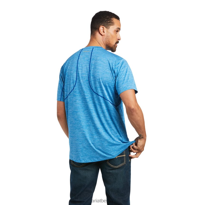 Ariat Rebar Evolution T-Shirt mit sportlicher Passform Männer P4JJPR840 tiefes Wasser Spitzen