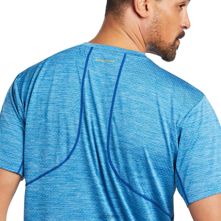 Ariat Rebar Evolution T-Shirt mit sportlicher Passform Männer P4JJPR840 tiefes Wasser Spitzen