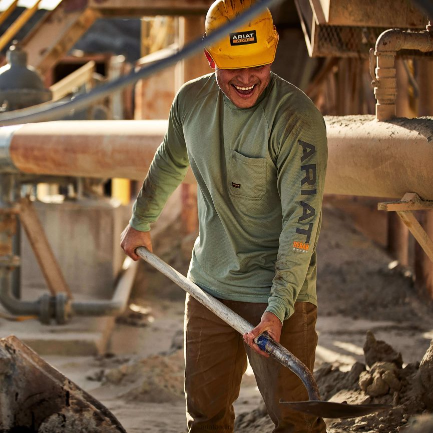 Ariat Rebar Heat Fighter T-Shirt Männer P4JJPR635 Seerosenblatt/Periskop Spitzen