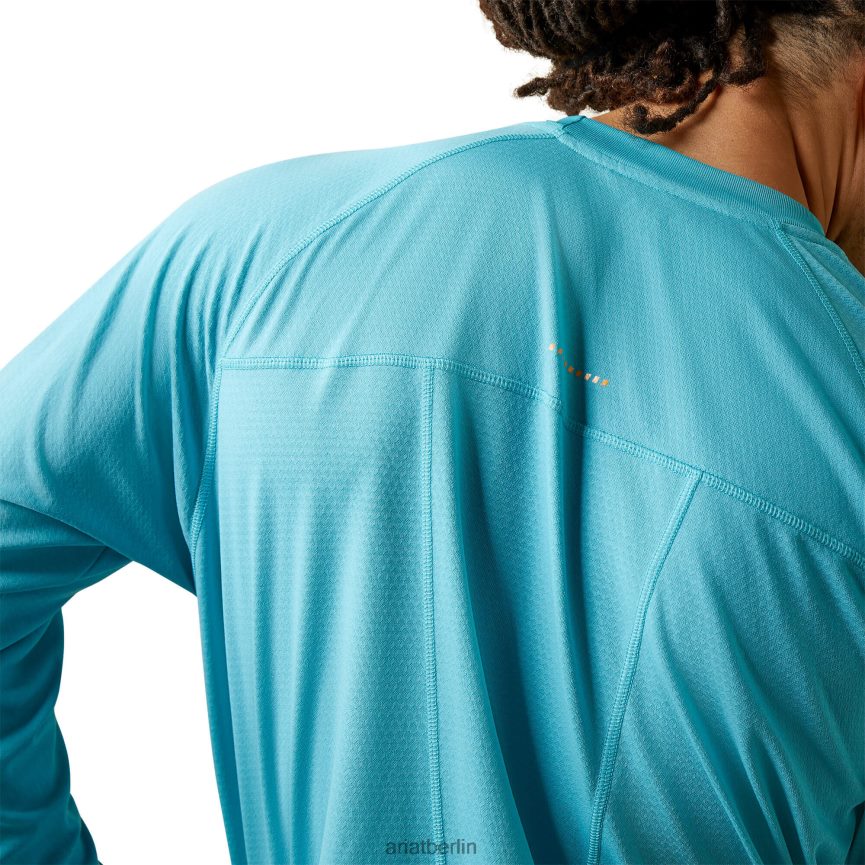 Ariat Rebar Heat Fighter T-Shirt Männer P4JJPR687 Maui-Blau Spitzen