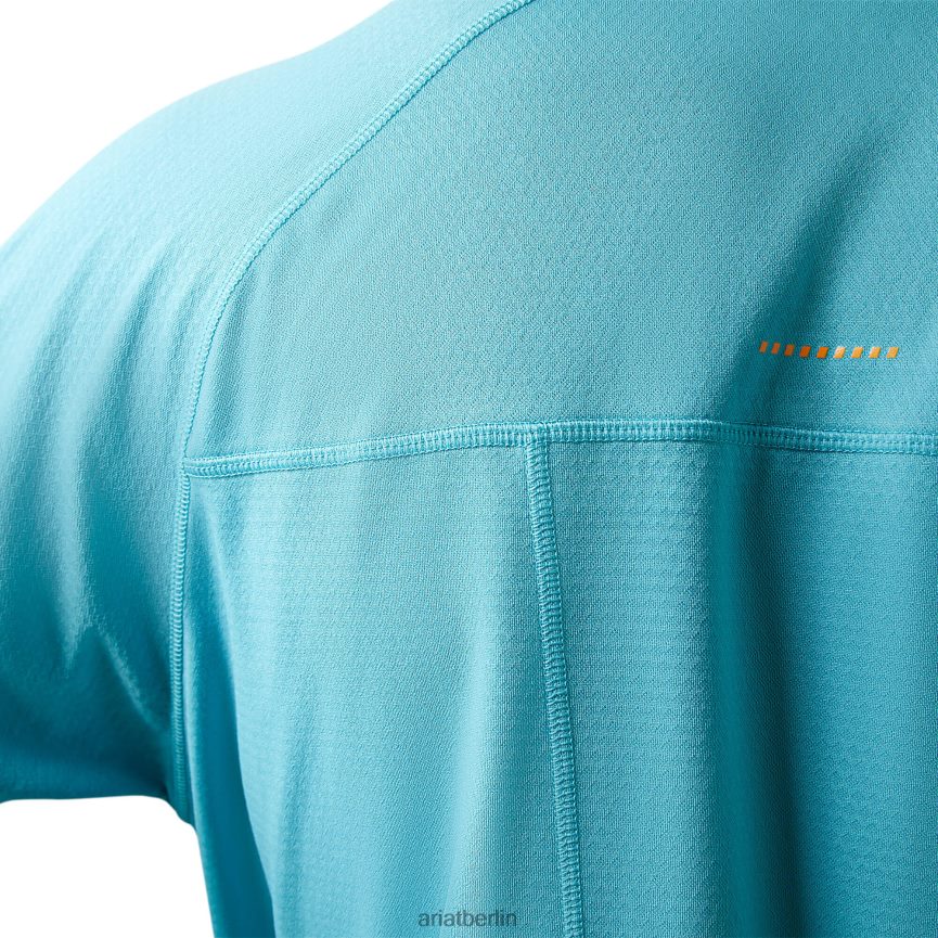 Ariat Rebar Heat Fighter T-Shirt Männer P4JJPR687 Maui-Blau Spitzen