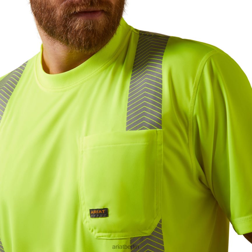 Ariat Rebar-Hi-Vis-Ansi-T-Shirt Männer P4JJPR815 Warngelb Spitzen